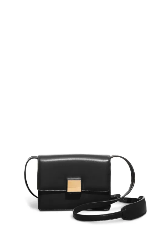 Mercedes Flap Bag in Black Nappa Leather sold by Gabriela Hearst