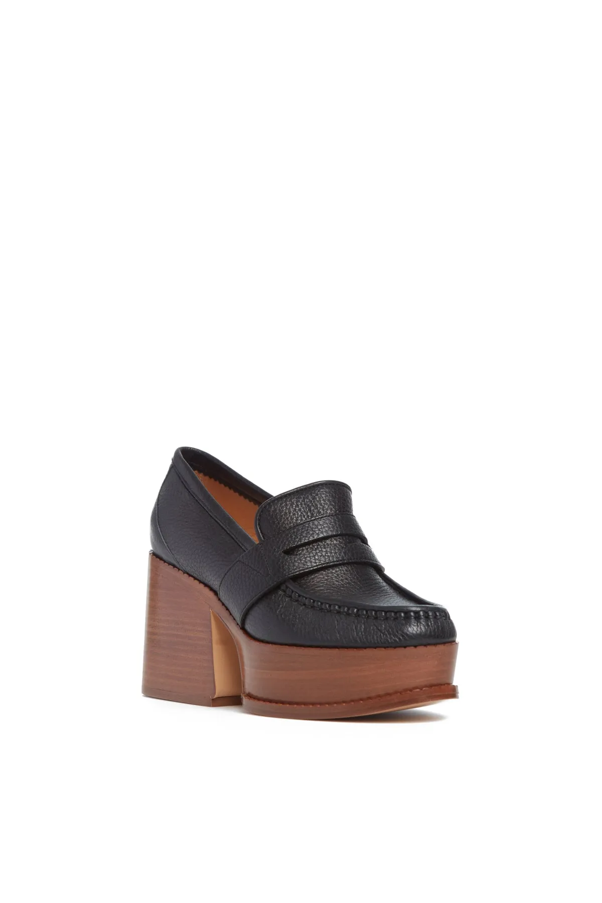 Augusta Platform Loafer in Black Leather sold by Gabriela Hearst product image thumbnail 2