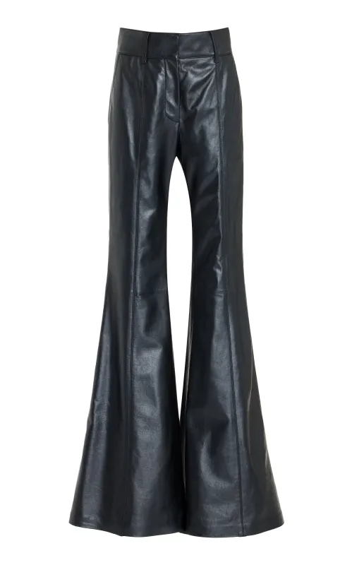Rhein Pant in Black Metallic Nappa Leather sold by Gabriela Hearst
