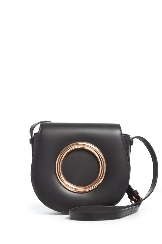 Ring Crossbody Bag in Black Leather sold by Gabriela Hearst