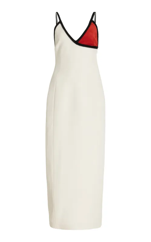 Edina Dress in Ivory Double-Face Wool Crepe sold by Gabriela Hearst