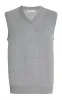 Fielding Knit Vest in Heather Grey Cashmere sold by Gabriela Hearst