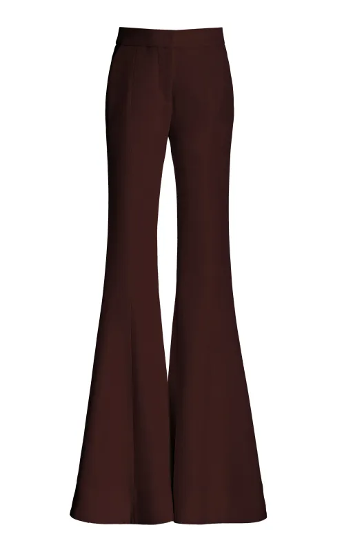 Desmond Pant in Deep Bordeaux Virgin Wool Crepe sold by Gabriela Hearst