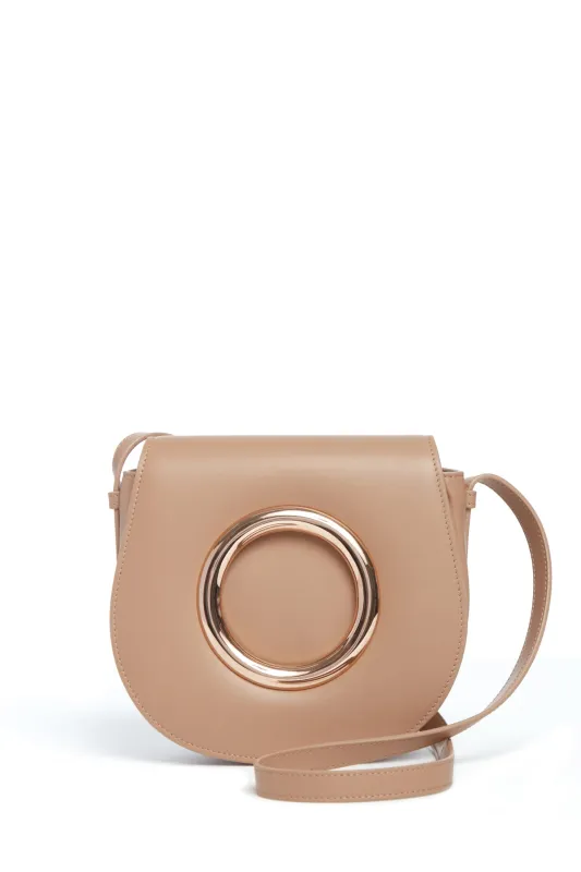 Ring Crossbody Bag in Nude Leather sold by Gabriela Hearst