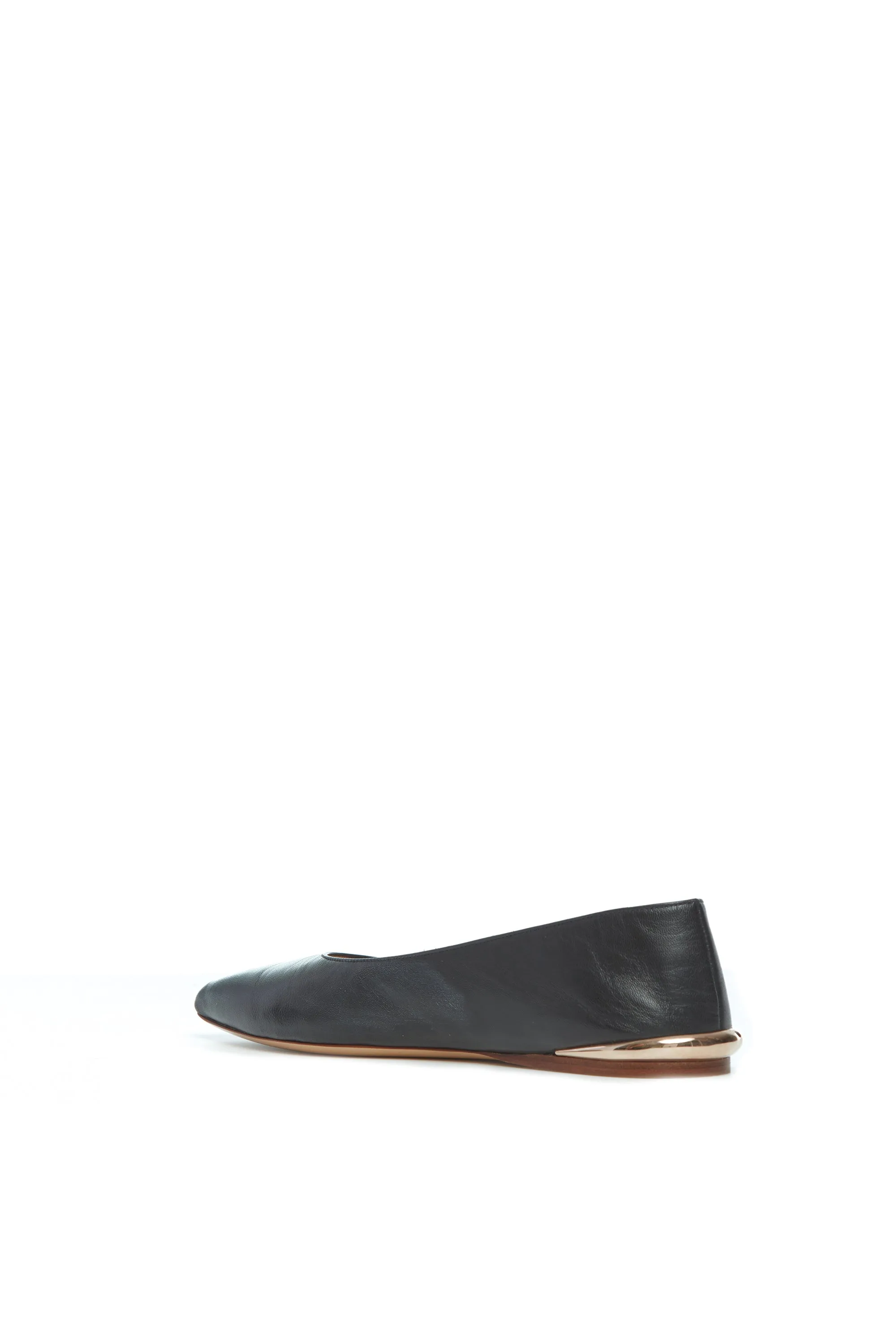 Fleur Ballerina Flat Shoe in Black Nappa Leather sold by Gabriela Hearst product image thumbnail 3