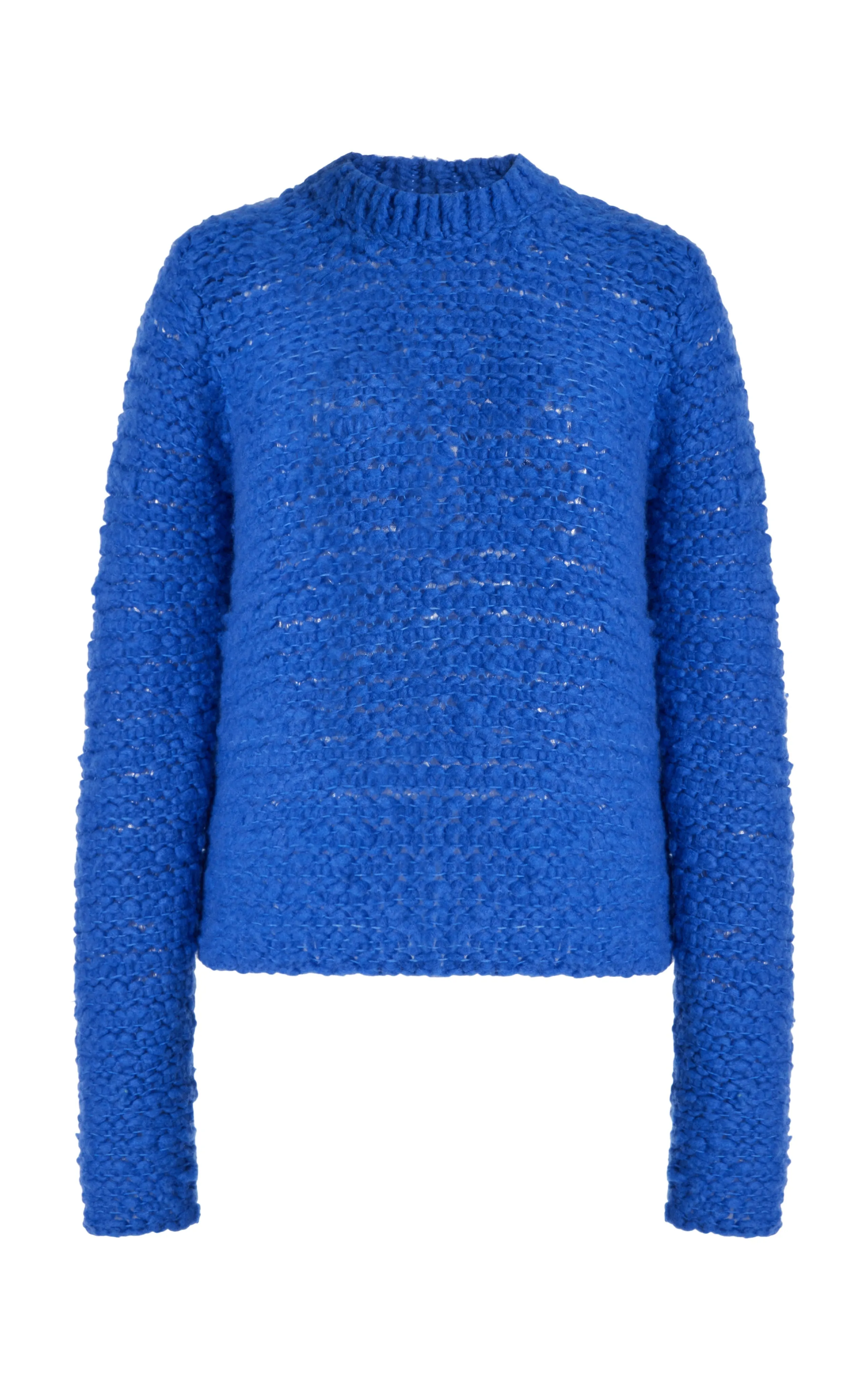 Durand Knit Sweater in Sapphire Welfat Cashmere sold by Gabriela Hearst