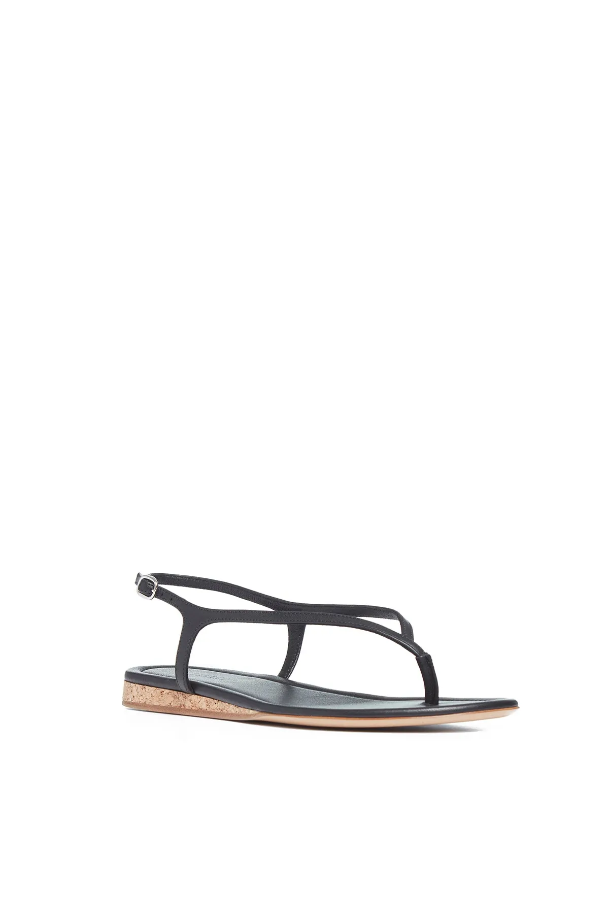 Gia Flat Sandal in Black Nappa Leather sold by Gabriela Hearst product image thumbnail 2