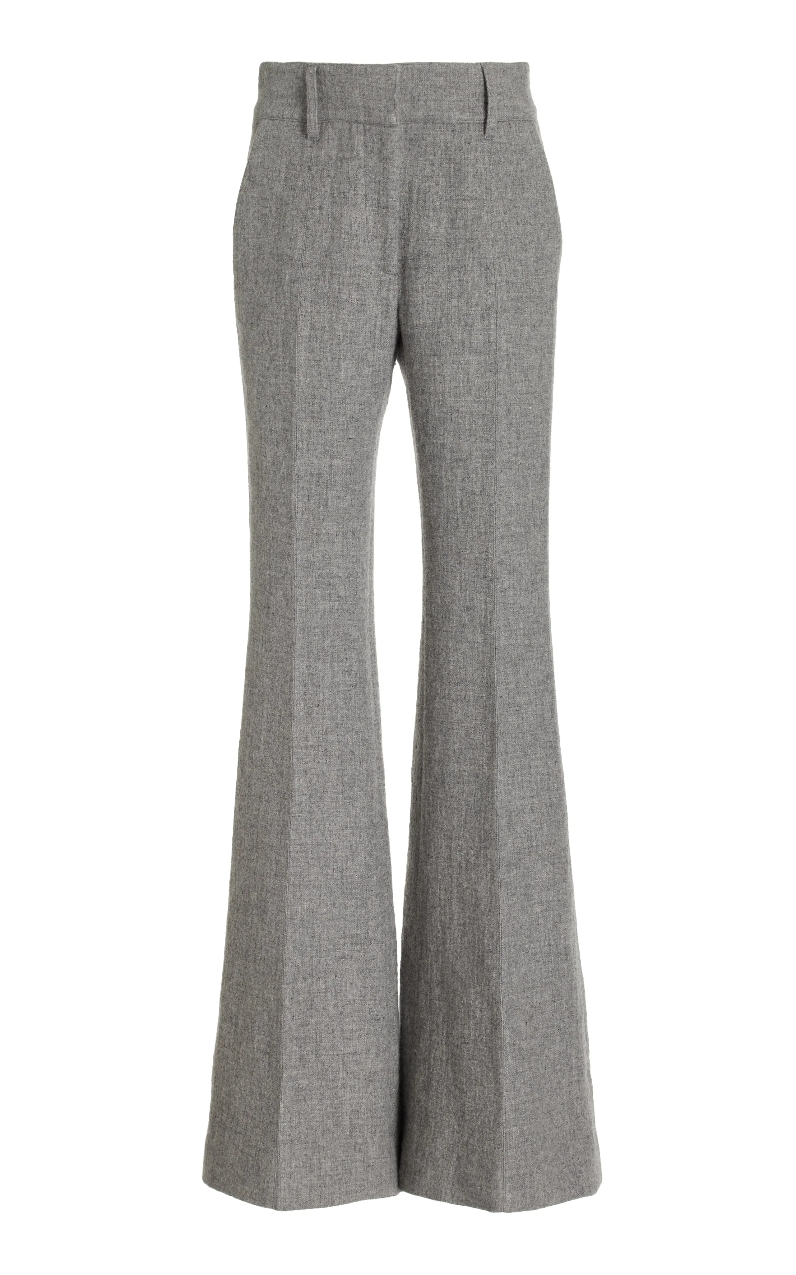 Rhein Pant in Light Grey Melange Cashmere Linen sold by Gabriela Hearst