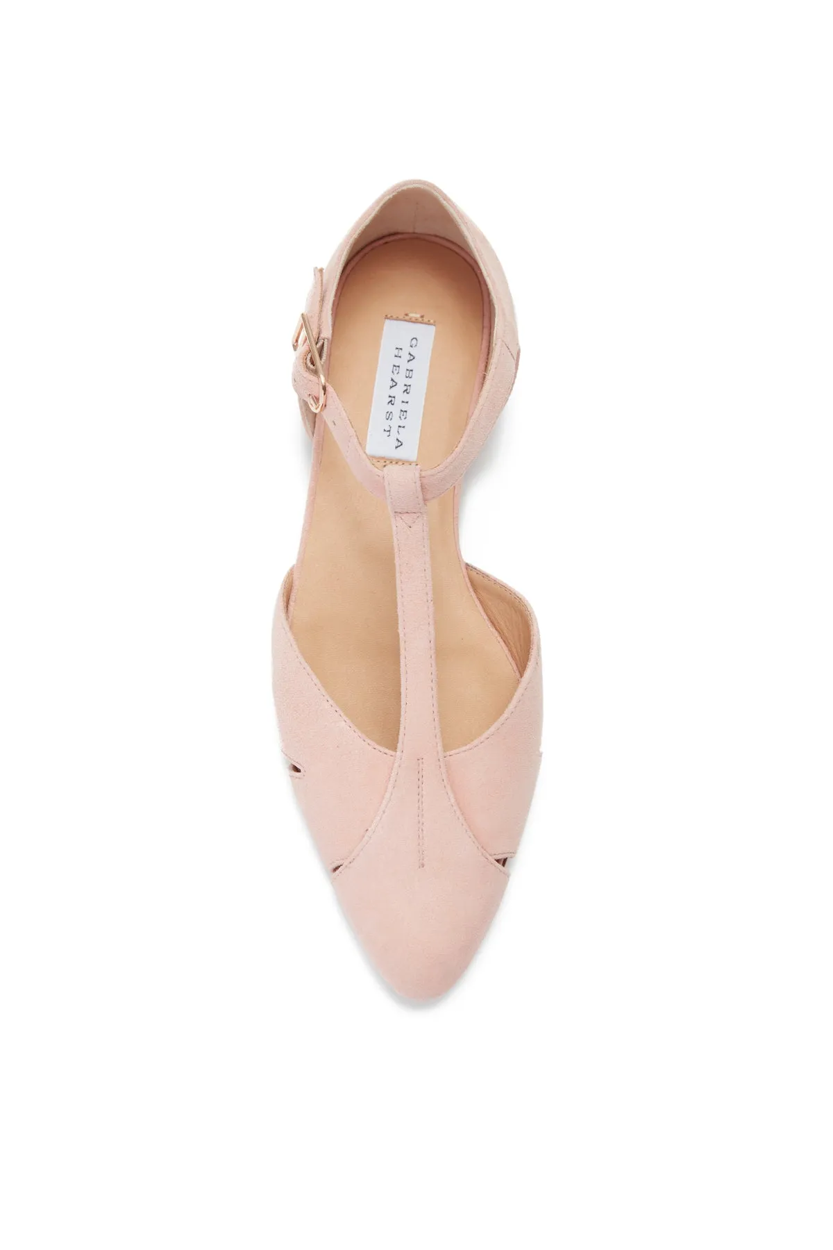 Harlow Ballerina Flat Shoe in Blush Suede sold by Gabriela Hearst product image thumbnail 4