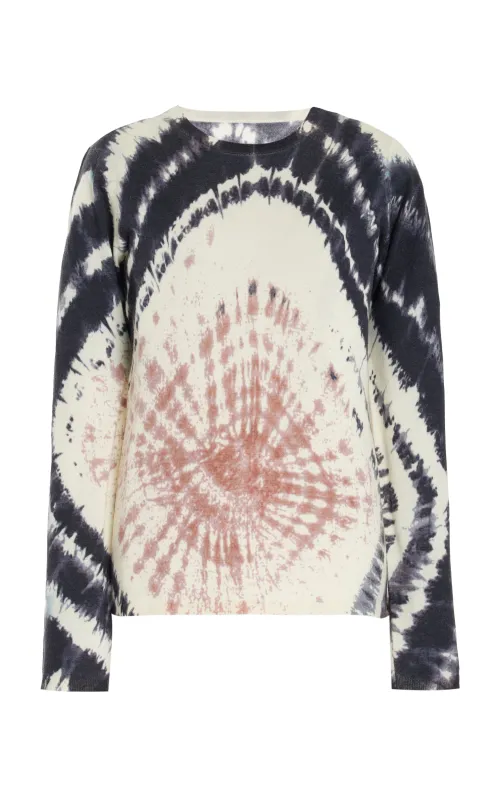 Miller Sweater in Camel Multi Tie Dye Cashmere sold by Gabriela Hearst