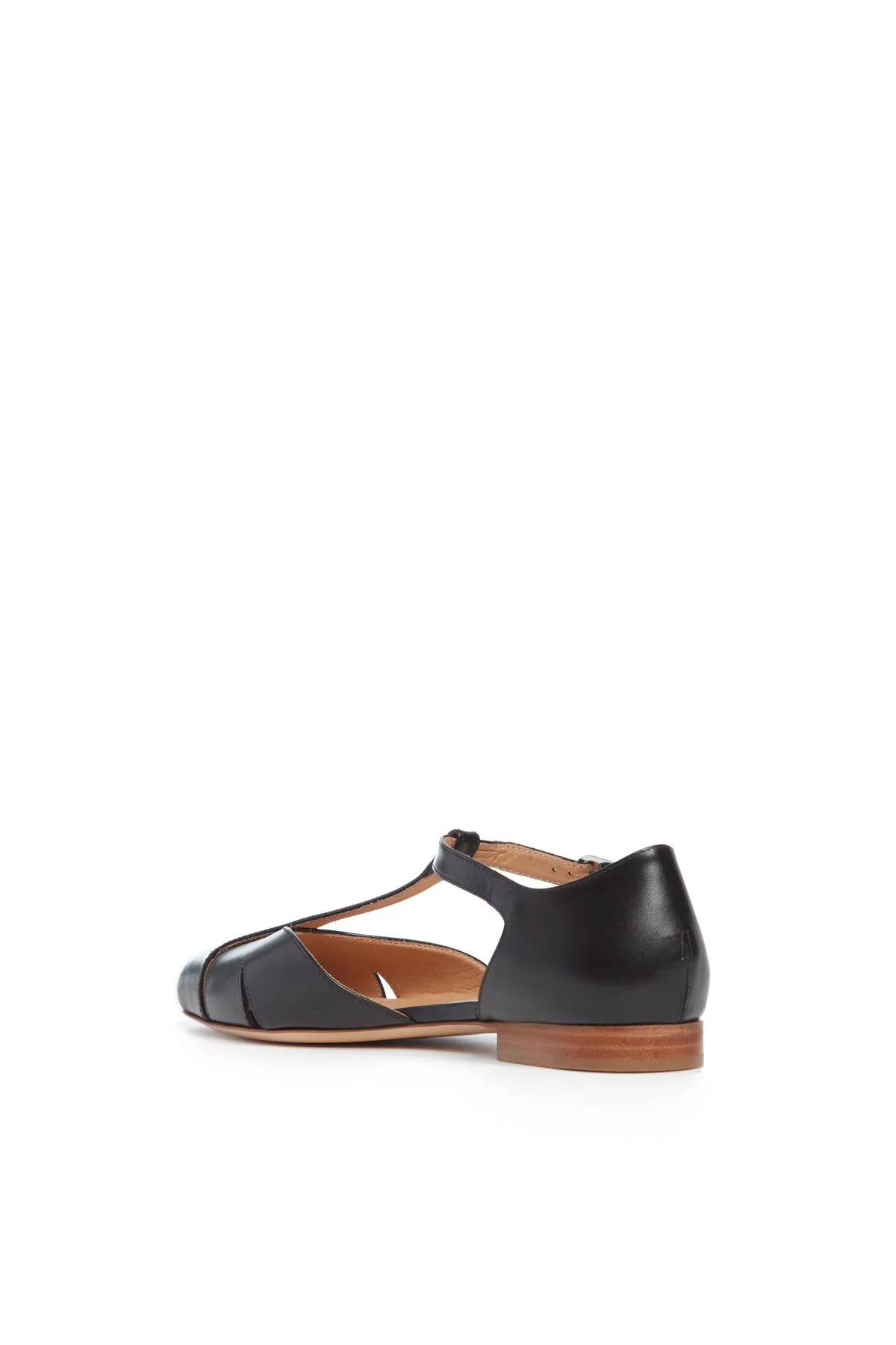 Harlow Ballerina Flat Shoe in Black Leather sold by Gabriela Hearst product image thumbnail 3