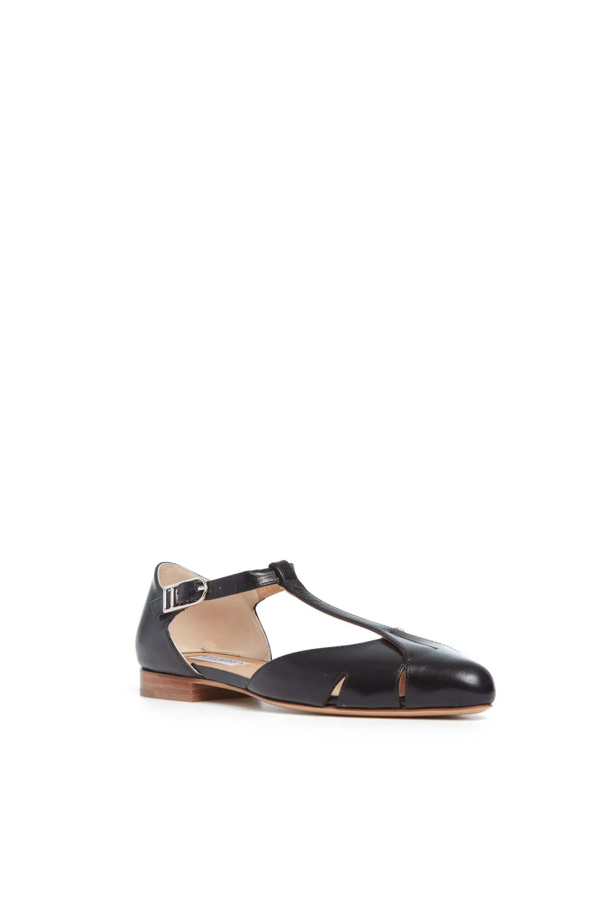 Harlow Ballerina Flat Shoe in Black Leather sold by Gabriela Hearst product image thumbnail 2