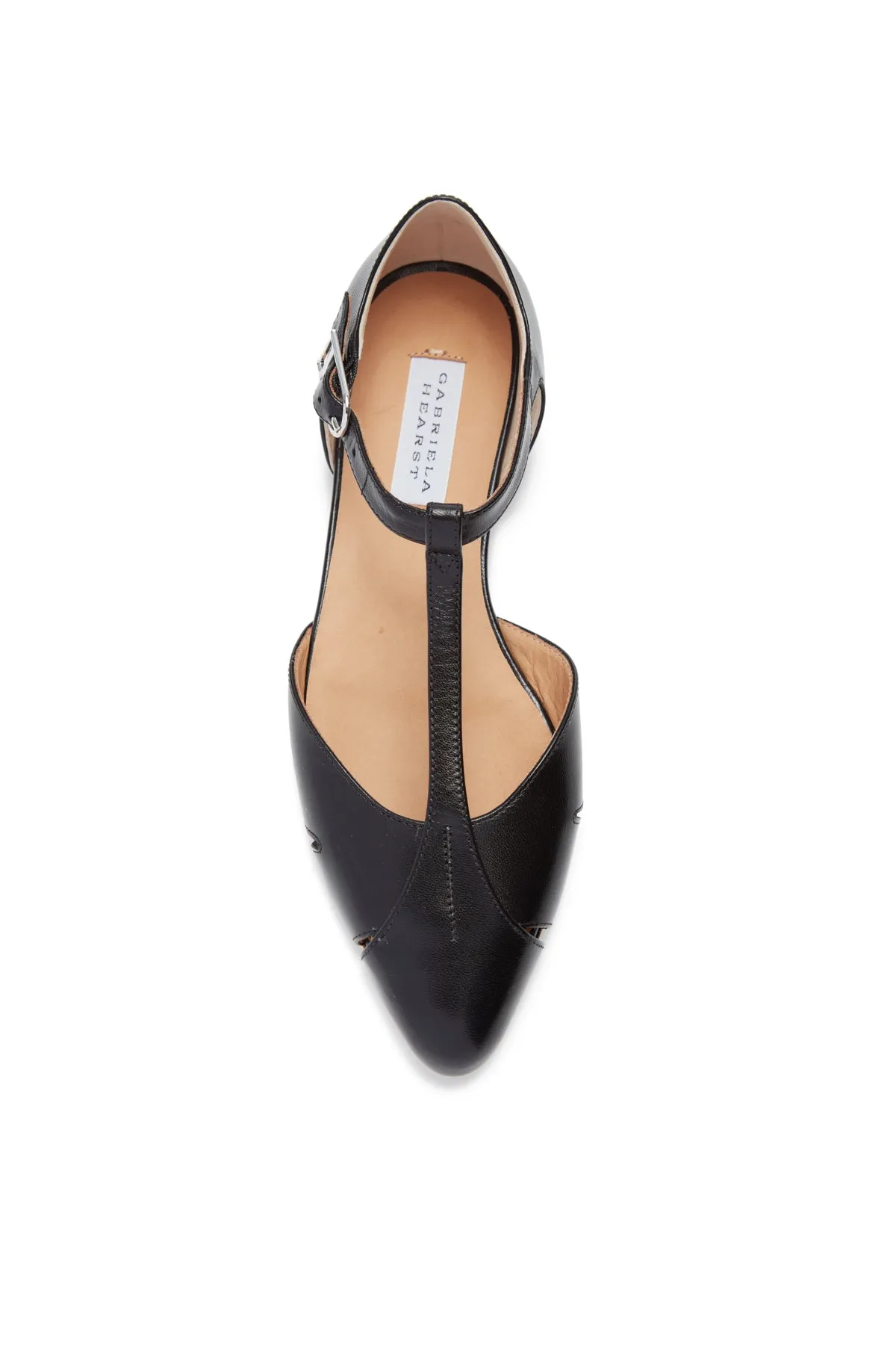 Harlow Ballerina Flat Shoe in Black Leather sold by Gabriela Hearst product image thumbnail 4