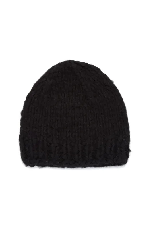 Pacino Knit Hat in Black Welfat Cashmere sold by Gabriela Hearst