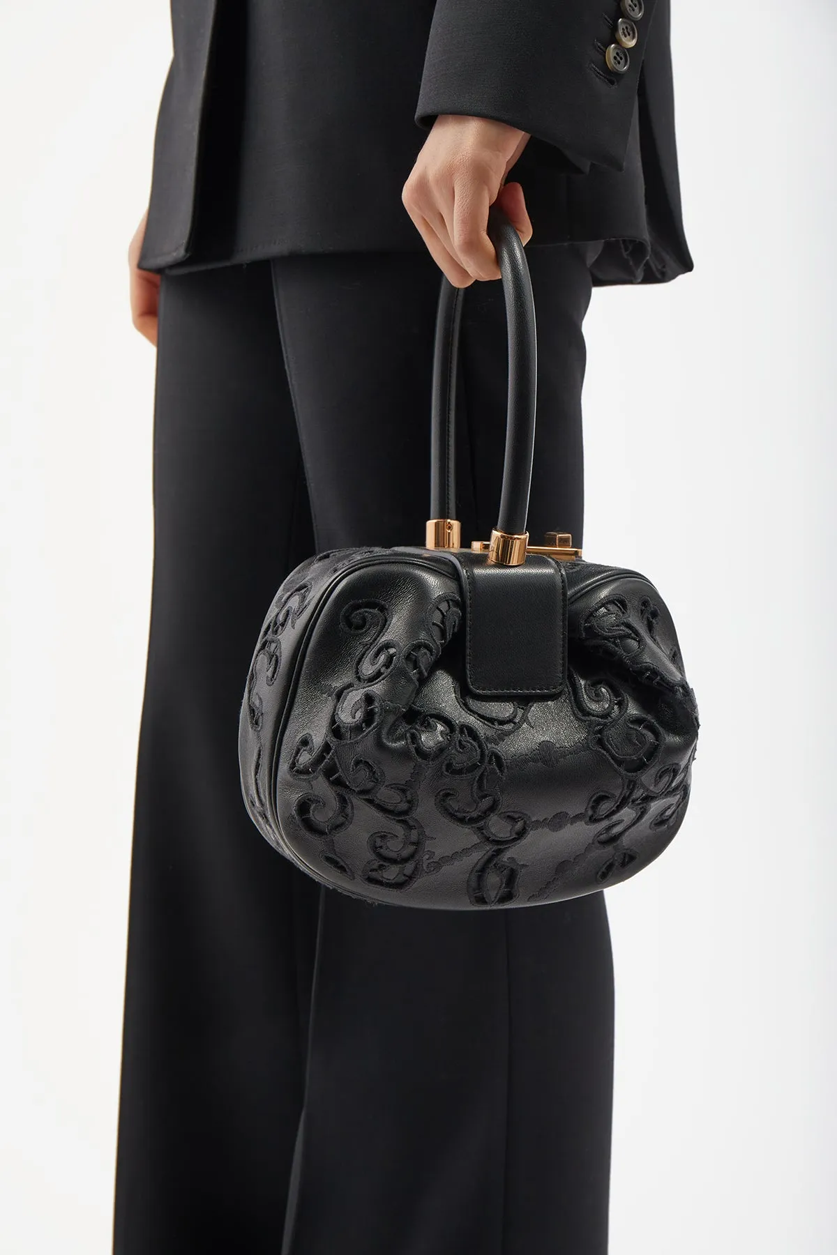 Nina Lace Bag in Black Nappa Leather sold by Gabriela Hearst product image thumbnail 2