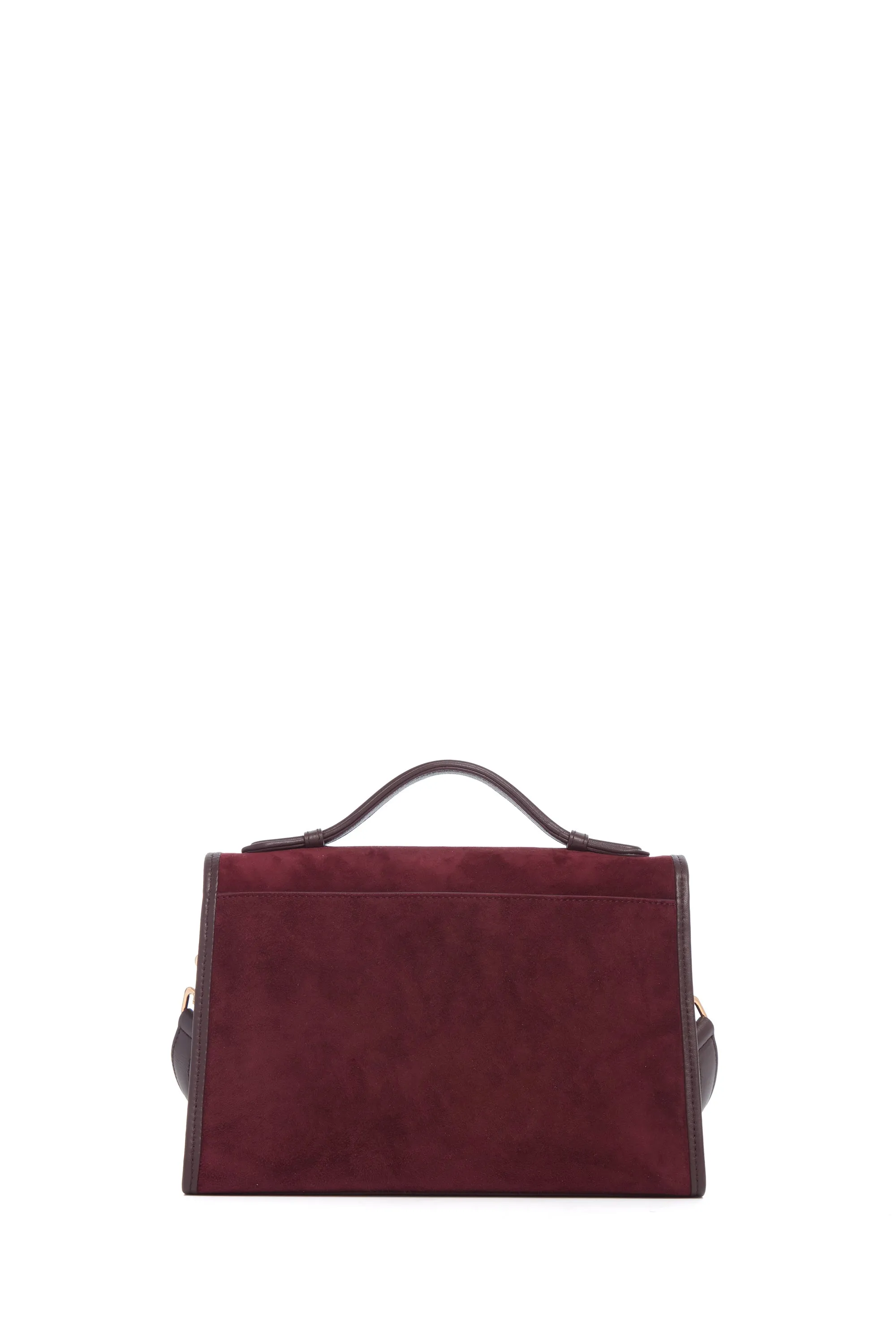 Medium Leonora Flap Bag in Bordeaux Suede sold by Gabriela Hearst product image thumbnail 3