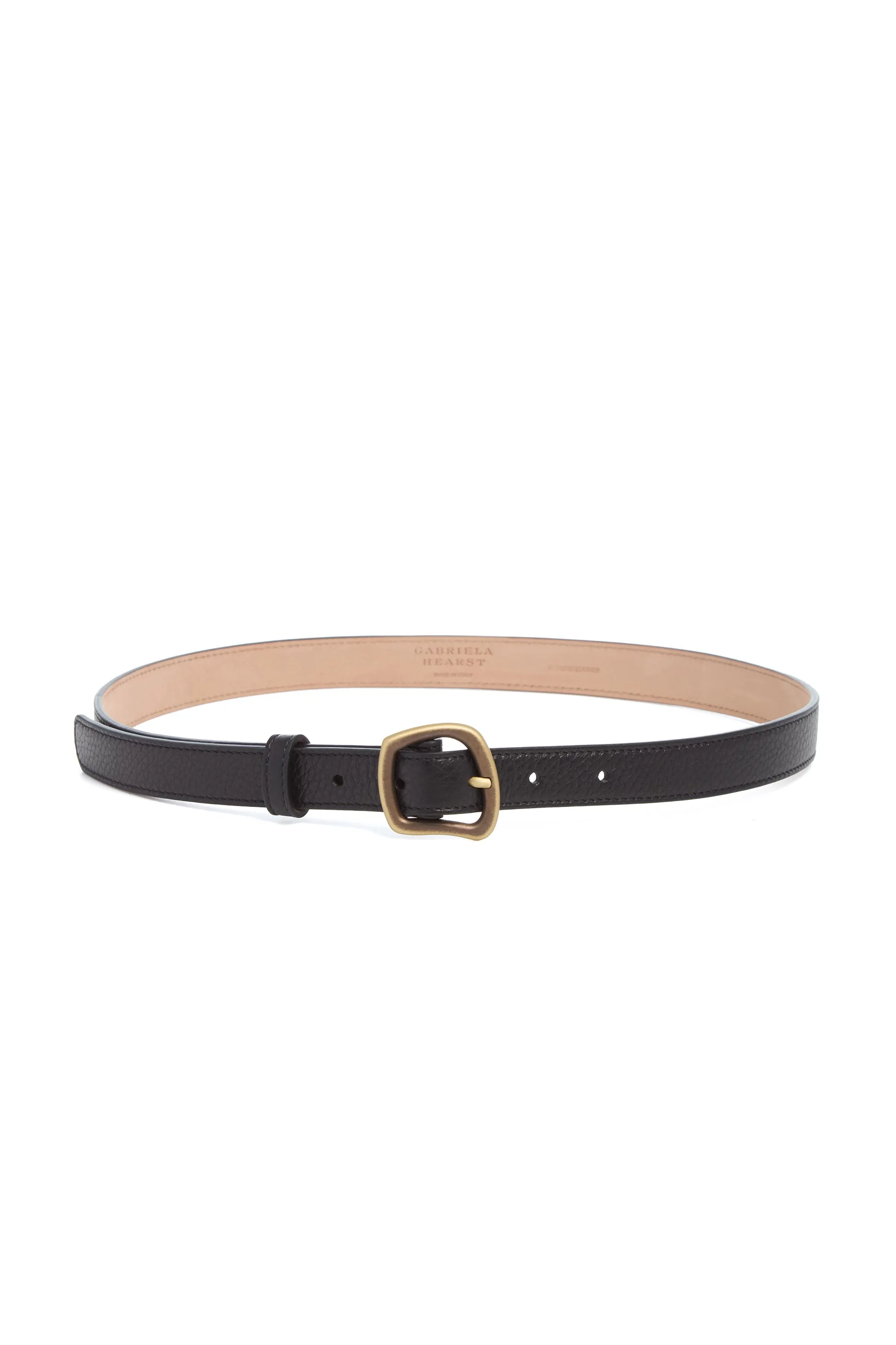 Small Simone Belt in Black Textured Leather sold by Gabriela Hearst