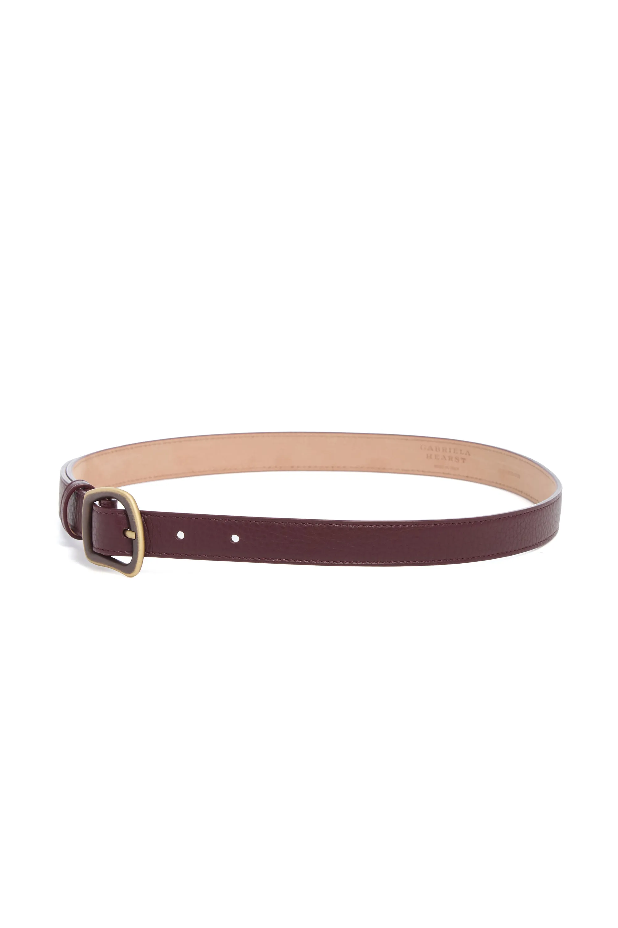 Small Simone Belt in Bordeaux Textured Leather sold by Gabriela Hearst product image thumbnail 2