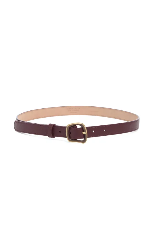 Small Simone Belt in Bordeaux Textured Leather sold by Gabriela Hearst