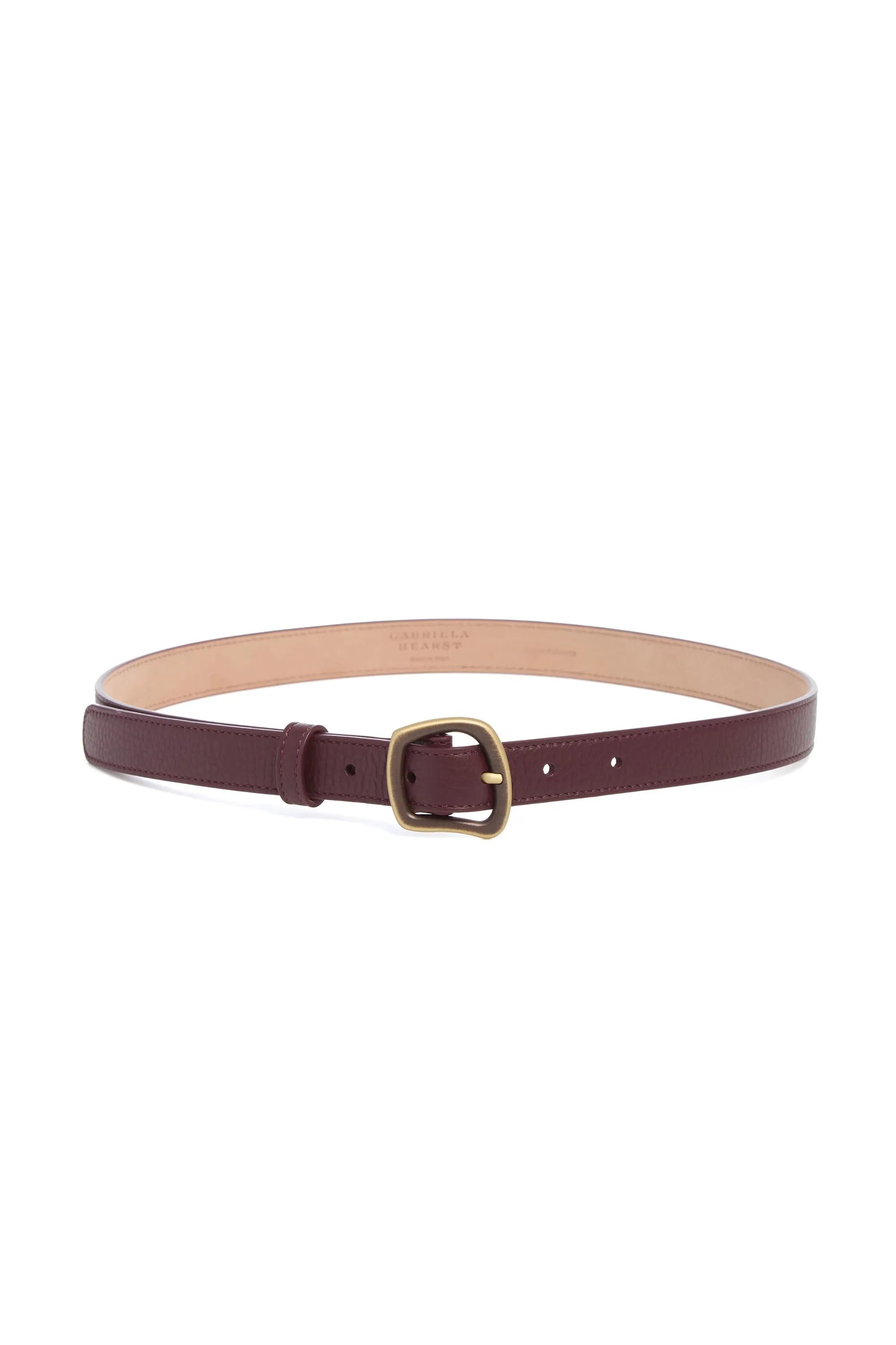 Small Simone Belt in Bordeaux Textured Leather sold by Gabriela Hearst