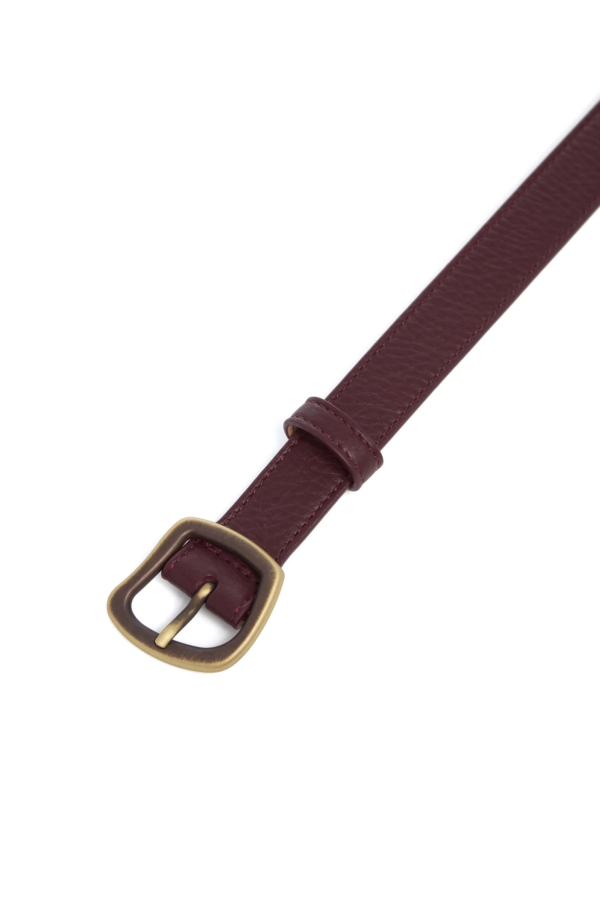 Small Simone Belt in Bordeaux Textured Leather sold by Gabriela Hearst product image thumbnail 3