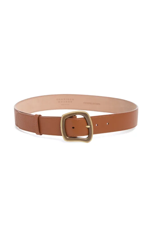 Medium Simone Belt in Cognac Textured Leather sold by Gabriela Hearst