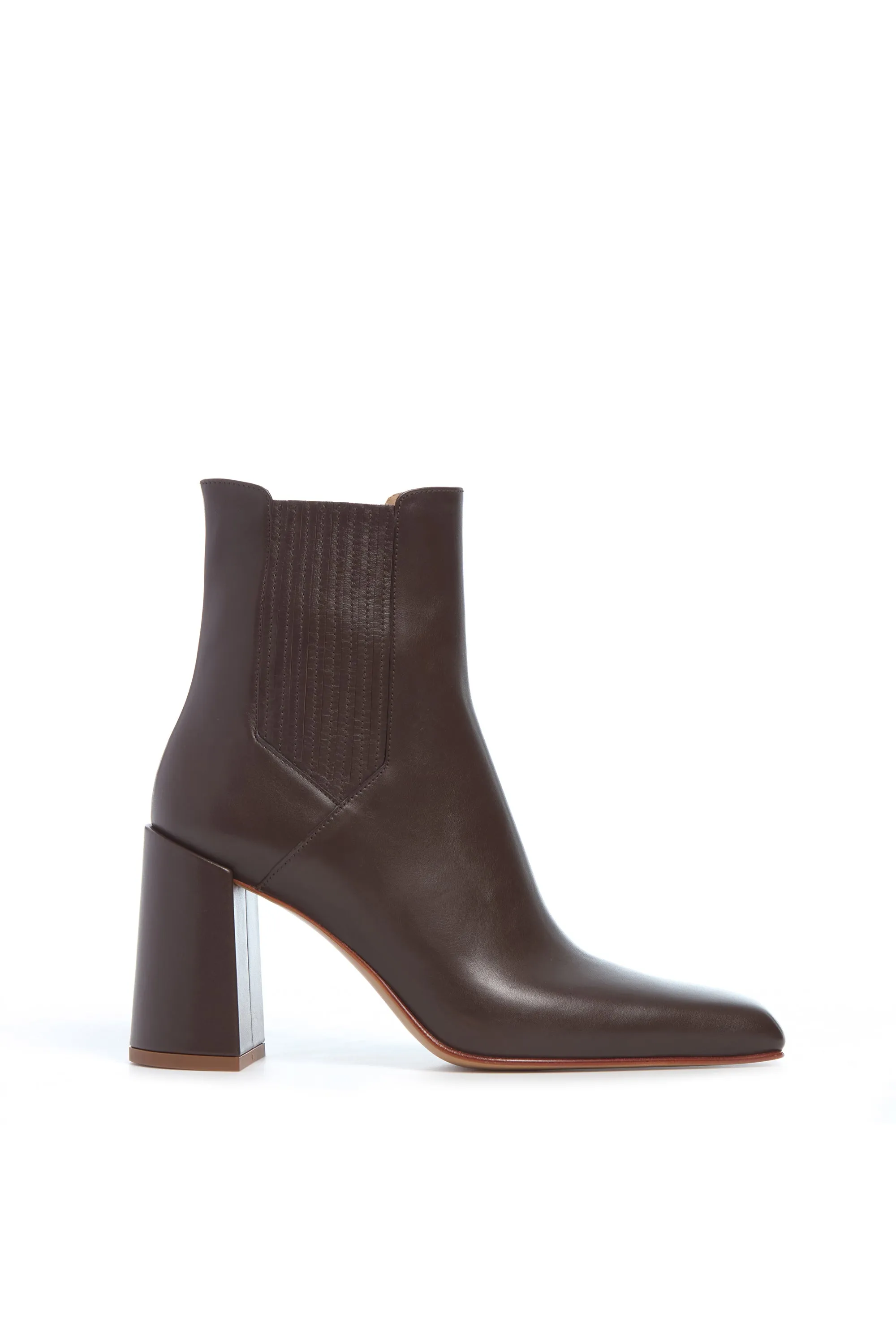 Luke High Heel Boot in Chocolate Leather sold by Gabriela Hearst