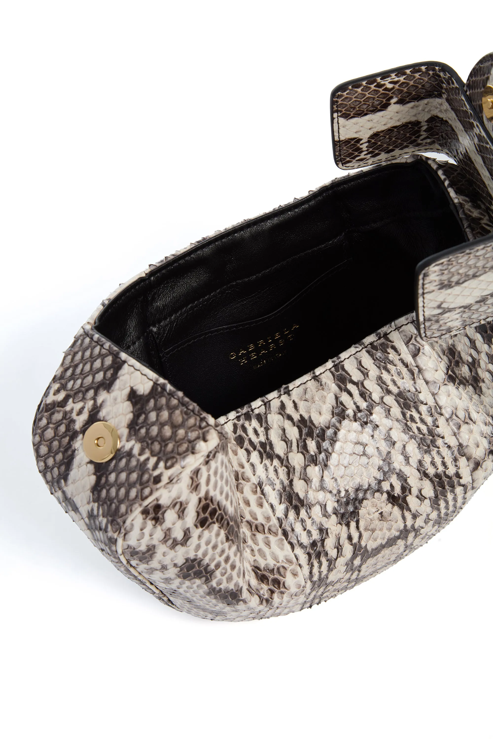 Soft Demi Clutch in Black & White Snakeskin sold by Gabriela Hearst product image thumbnail 4