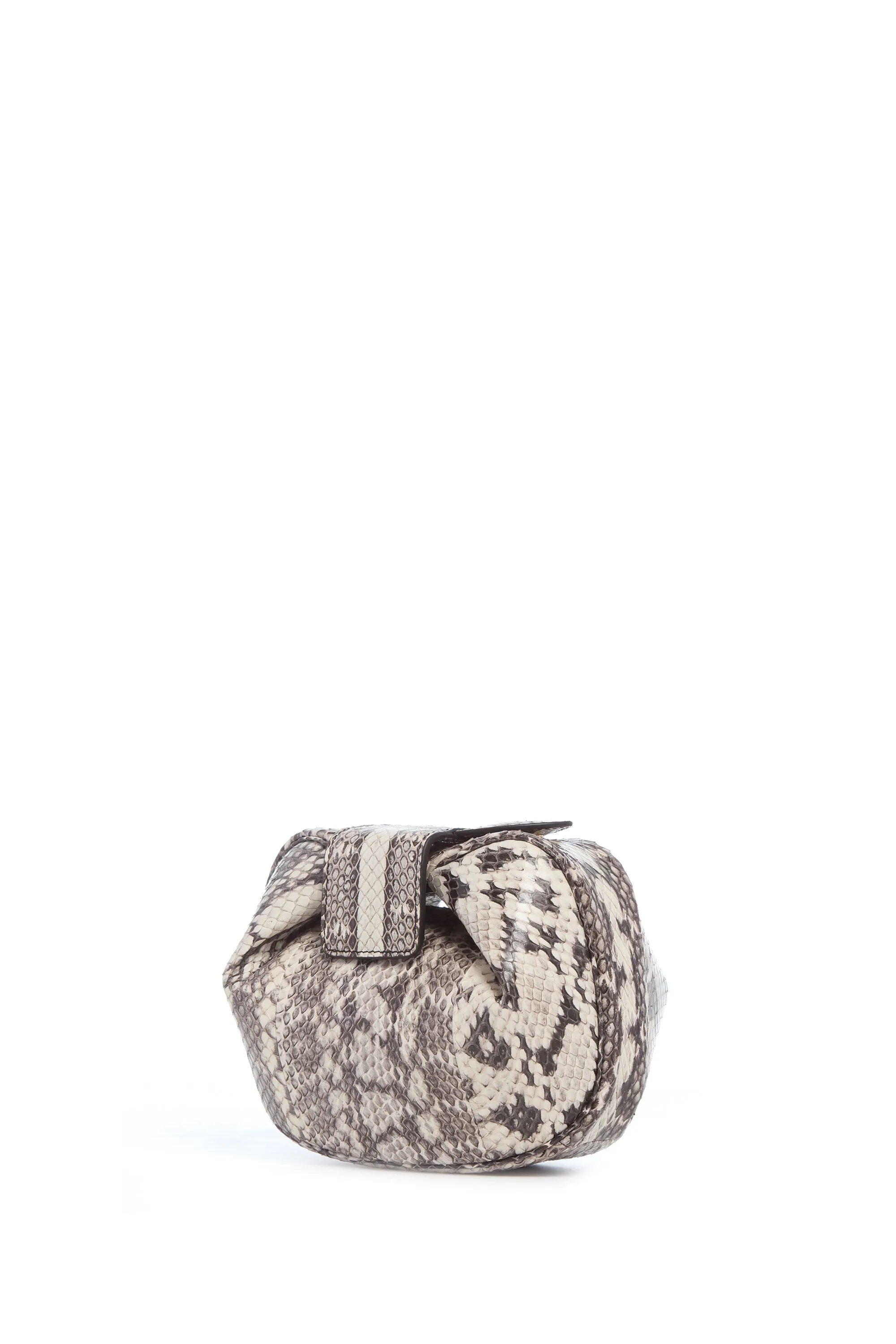 Soft Demi Clutch in Black & White Snakeskin sold by Gabriela Hearst