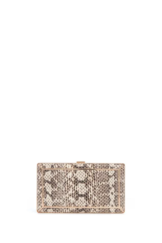 Callas Clutch in Black & White Snakeskin sold by Gabriela Hearst