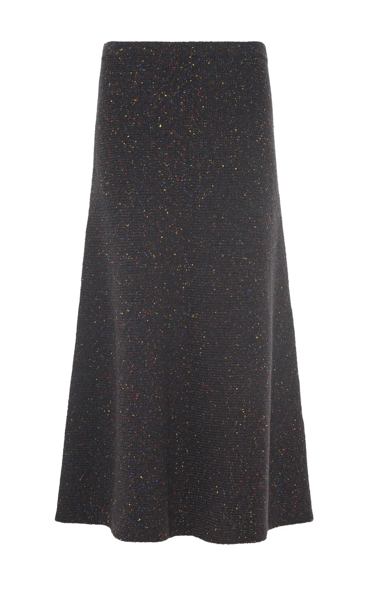 Eden Knit Maxi Skirt in Charcoal Multi Aran Cashmere sold by Gabriela Hearst