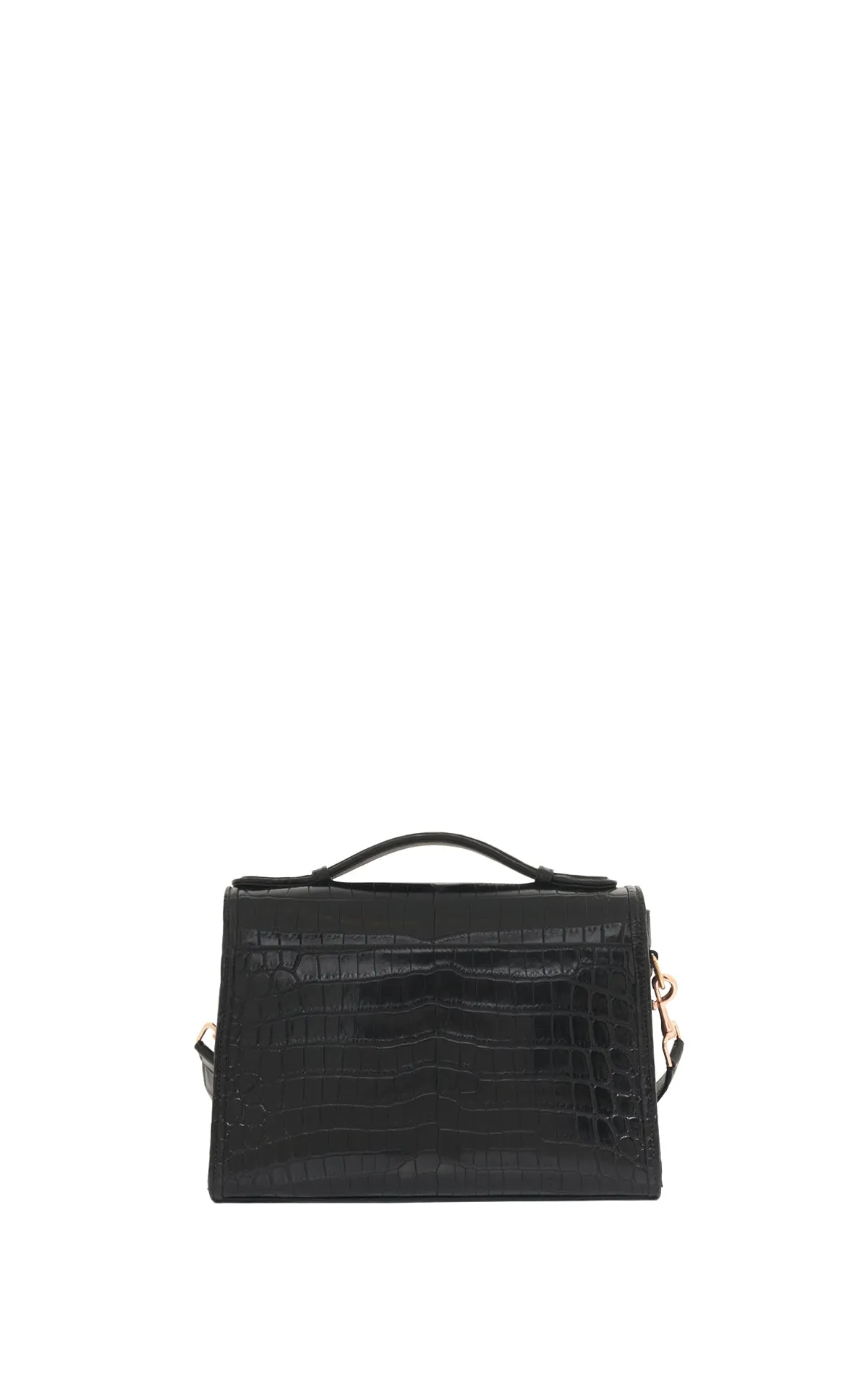 Medium Leonora Flap Bag in Black Crocodile Leather with Sunglass Pouch sold by Gabriela Hearst product image thumbnail 5