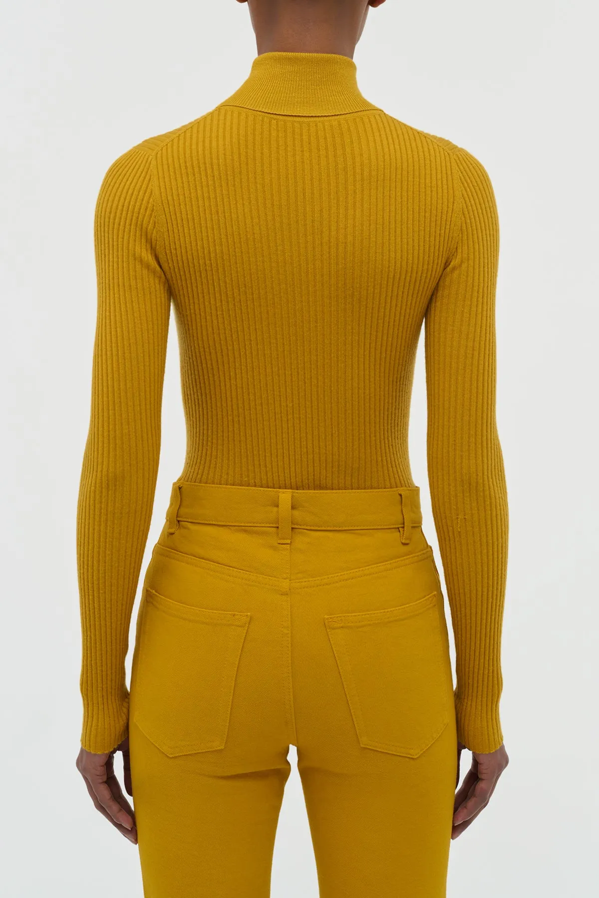 Peppe Knit Turtleneck in Golden Birch Cashmere Silk sold by Gabriela Hearst product image thumbnail 4
