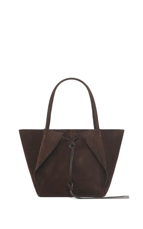 Marija Tote Bag in Dark Brown Suede sold by Gabriela Hearst
