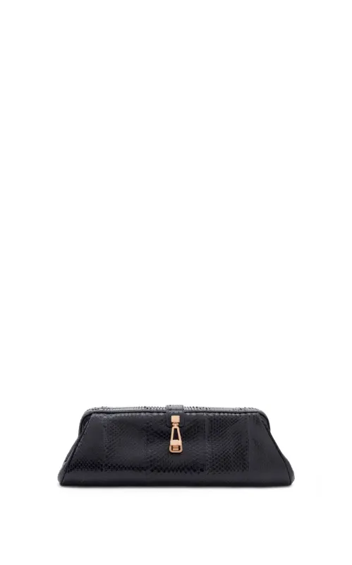 Paola Clutch in Black Snakeksin sold by Gabriela Hearst