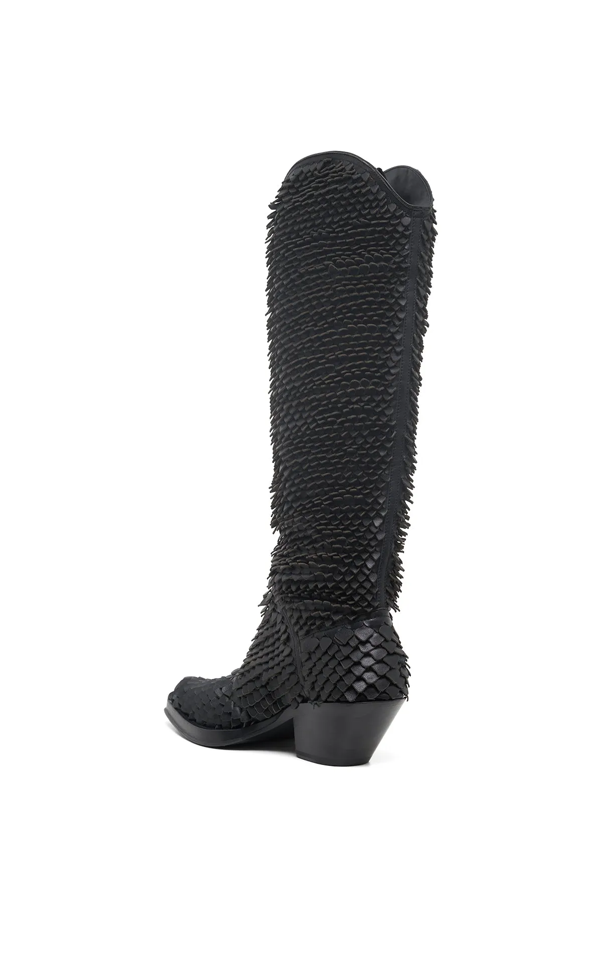 Capitana Cowboy Boot in Black Leather Snake Scales sold by Gabriela Hearst product image thumbnail 5