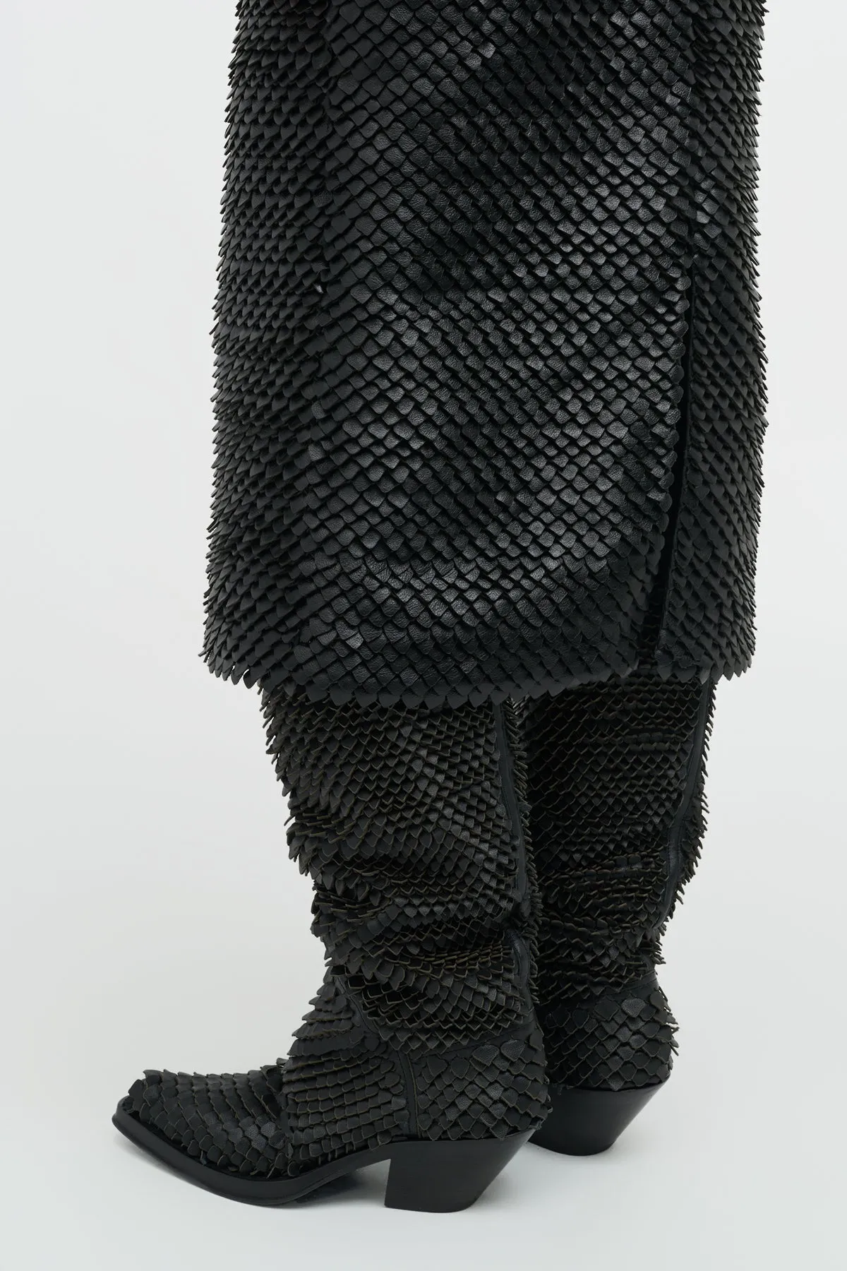 Capitana Cowboy Boot in Black Leather Snake Scales sold by Gabriela Hearst product image thumbnail 3