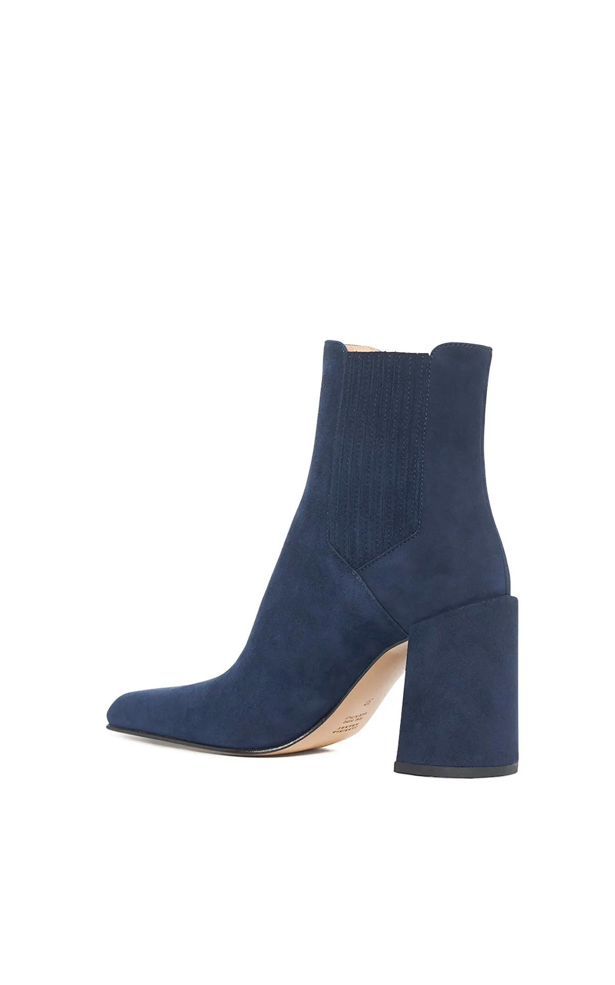 Luke High Heel Ankle Boot in Navy Suede sold by Gabriela Hearst product image thumbnail 3
