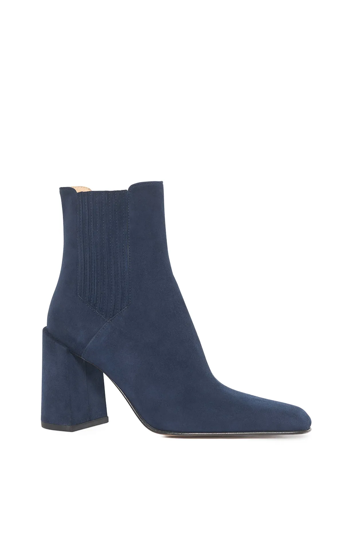 Luke High Heel Ankle Boot in Navy Suede sold by Gabriela Hearst product image thumbnail 2