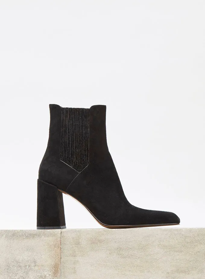Luke High Heel Ankle Boot in Black Suede sold by Gabriela Hearst product image thumbnail 5