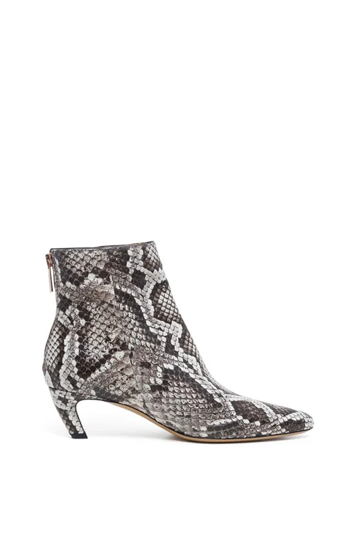 Clayton Ankle Boot in Black & White Inversa™ Snakeskin made by Gabriela Hearst
