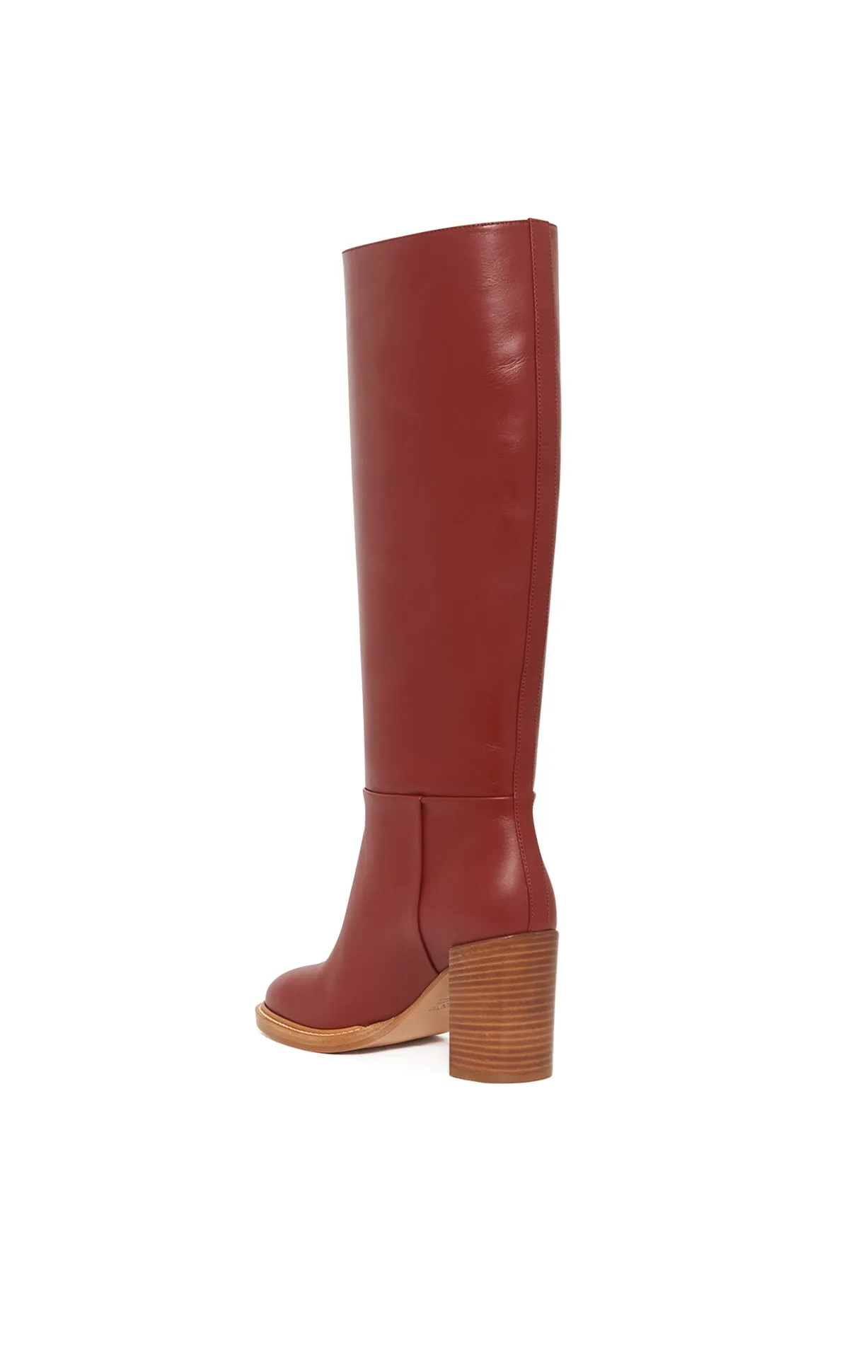 Bocca Tall Boot in Burnt Sienna Nappa Leather sold by Gabriela Hearst product image thumbnail 3