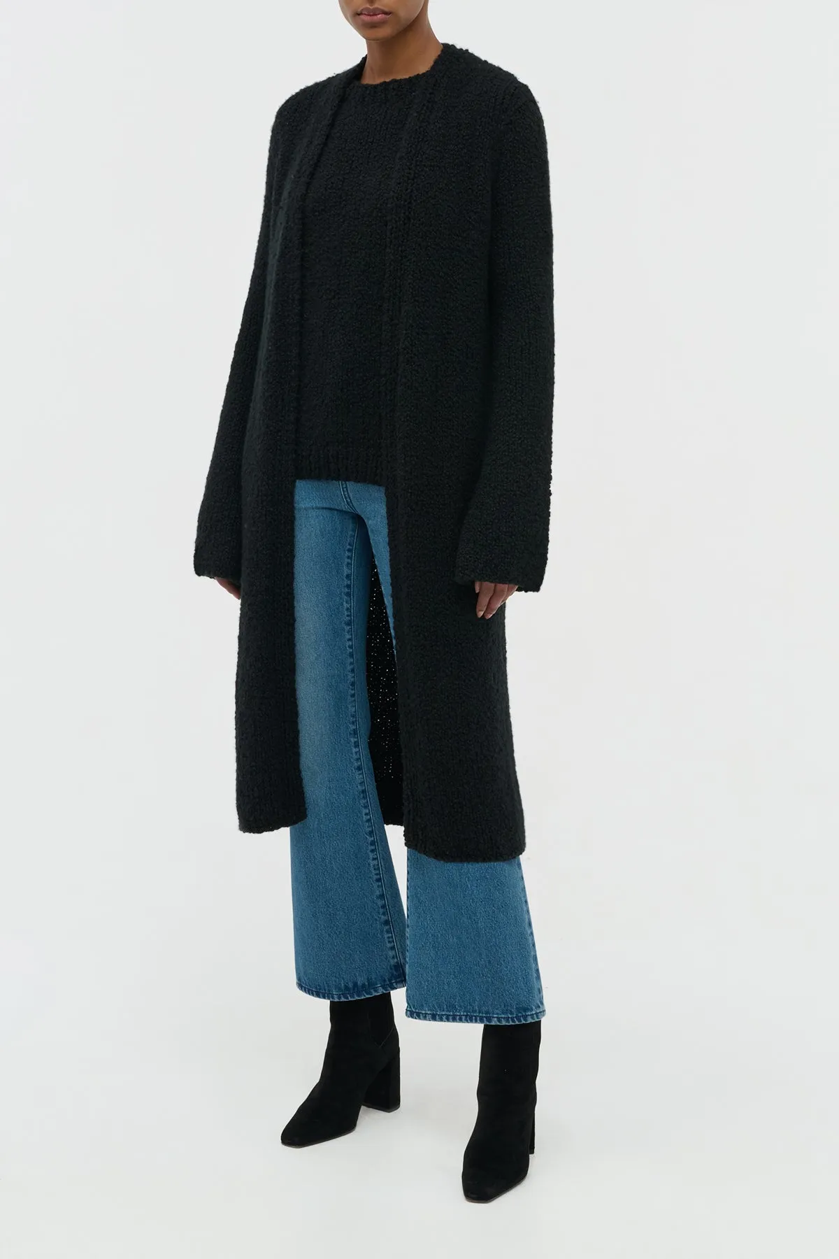 Uxia Knit Cardigan in Black Cashmere sold by Gabriela Hearst product image thumbnail 3