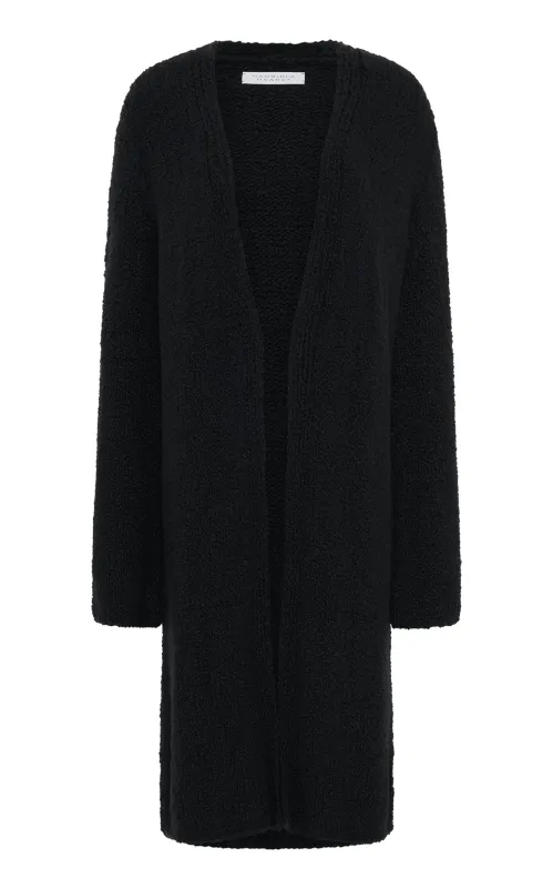 Uxia Knit Cardigan in Black Cashmere sold by Gabriela Hearst