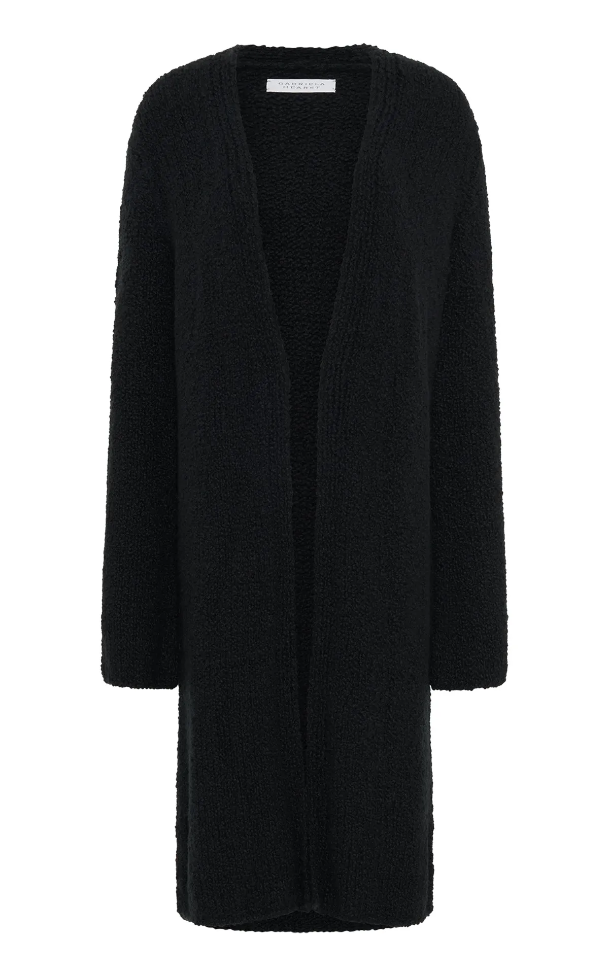 Uxia Knit Cardigan in Black Cashmere sold by Gabriela Hearst