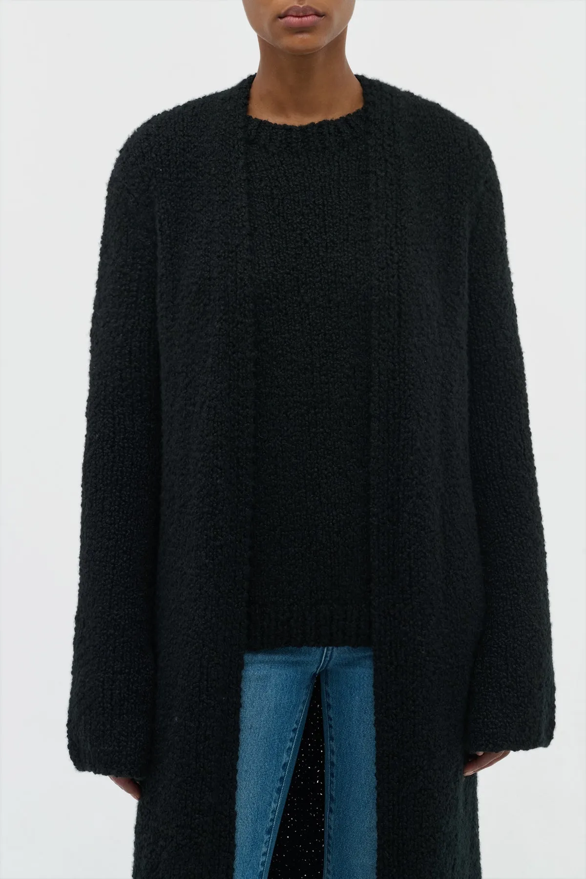 Uxia Knit Cardigan in Black Cashmere sold by Gabriela Hearst product image thumbnail 5