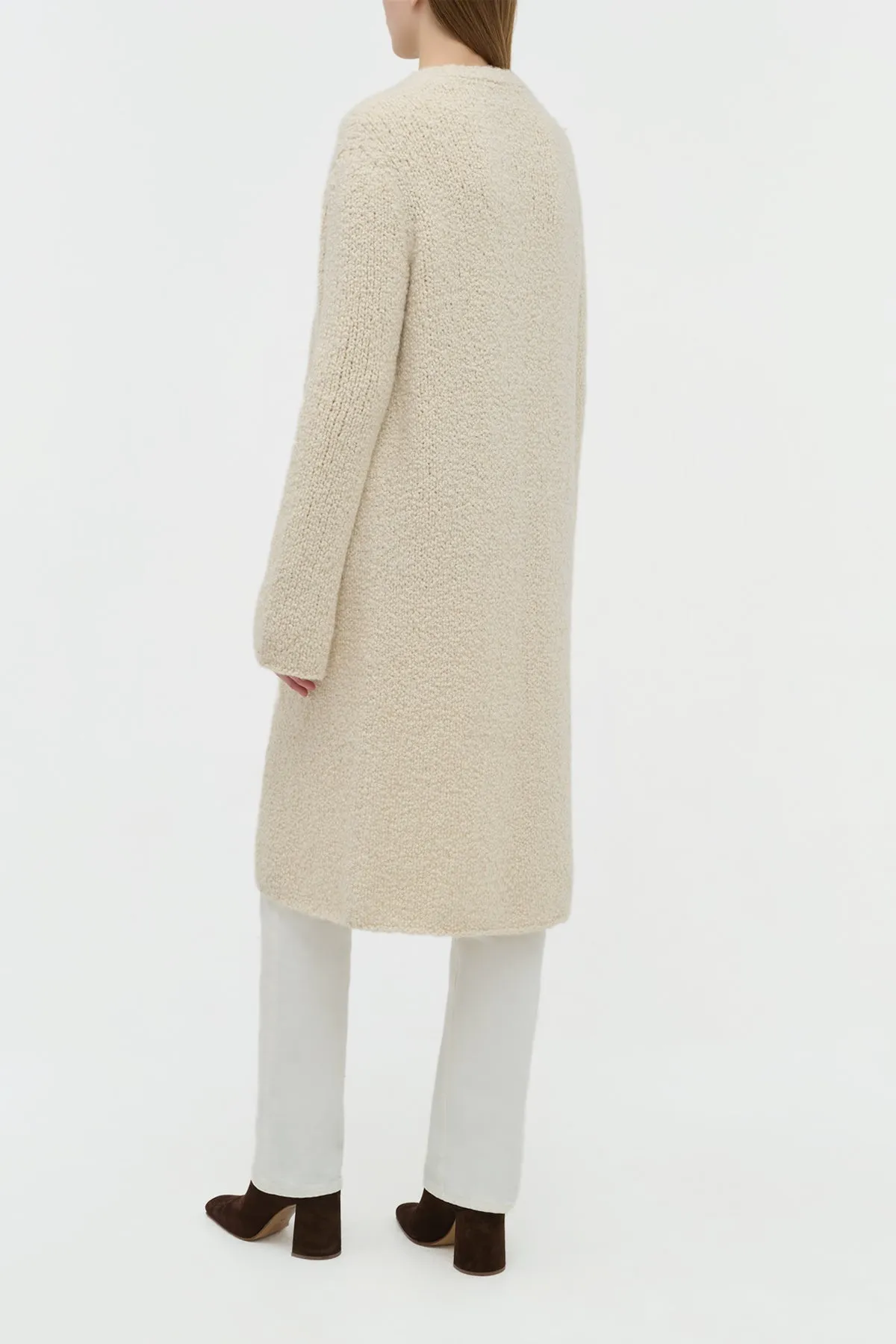 Uxia Knit Cardigan in Ivory Cashmere sold by Gabriela Hearst product image thumbnail 4