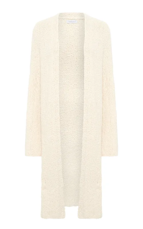 Uxia Knit Cardigan in Ivory Cashmere sold by Gabriela Hearst