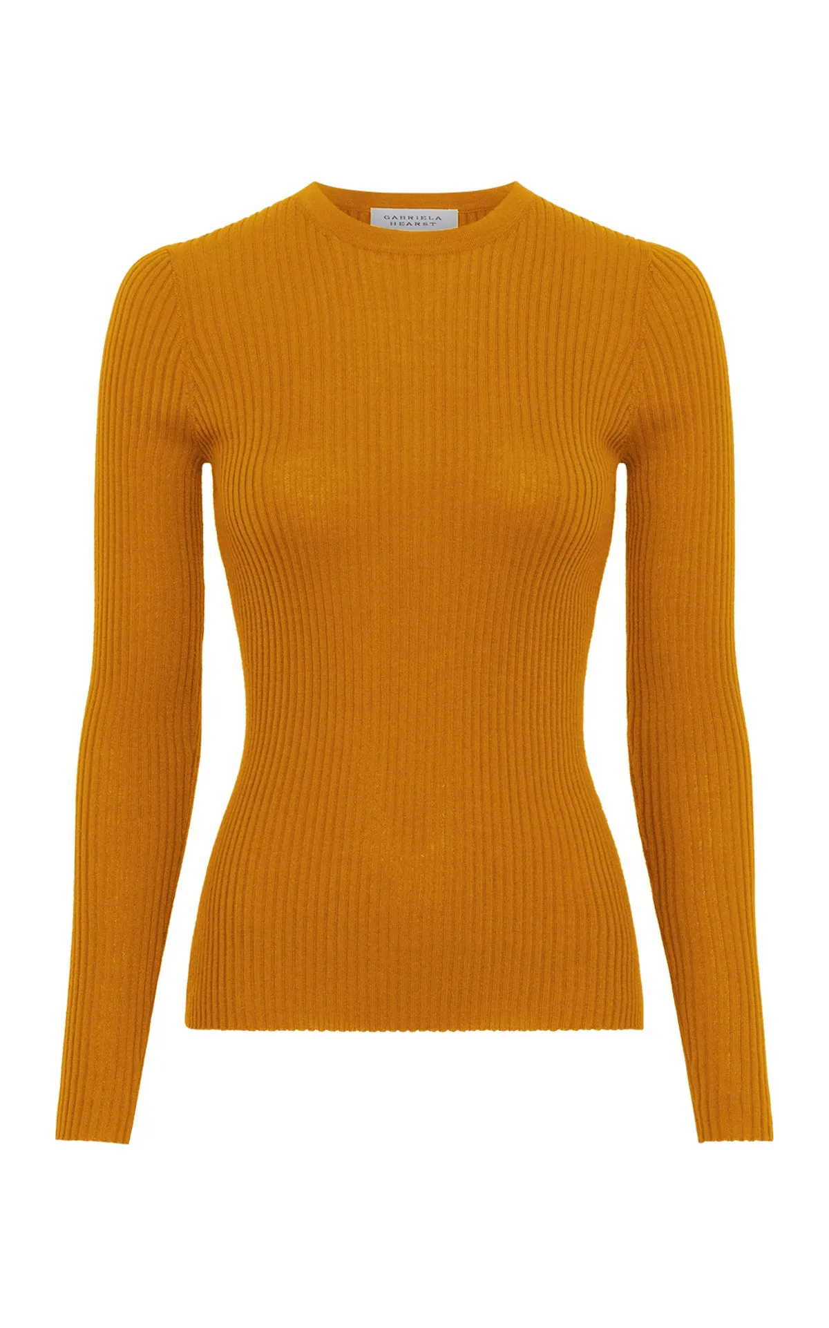 Browning Knit Sweater in Golden Birch Cashmere Silk sold by Gabriela Hearst
