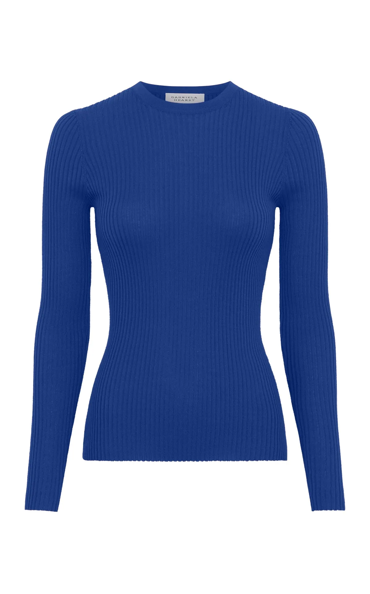 Browning Knit Sweater in Cobalt Cashmere Silk sold by Gabriela Hearst
